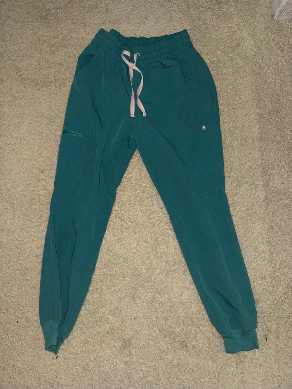 Women’s Teal Figs Scrub Top and Jogger Set